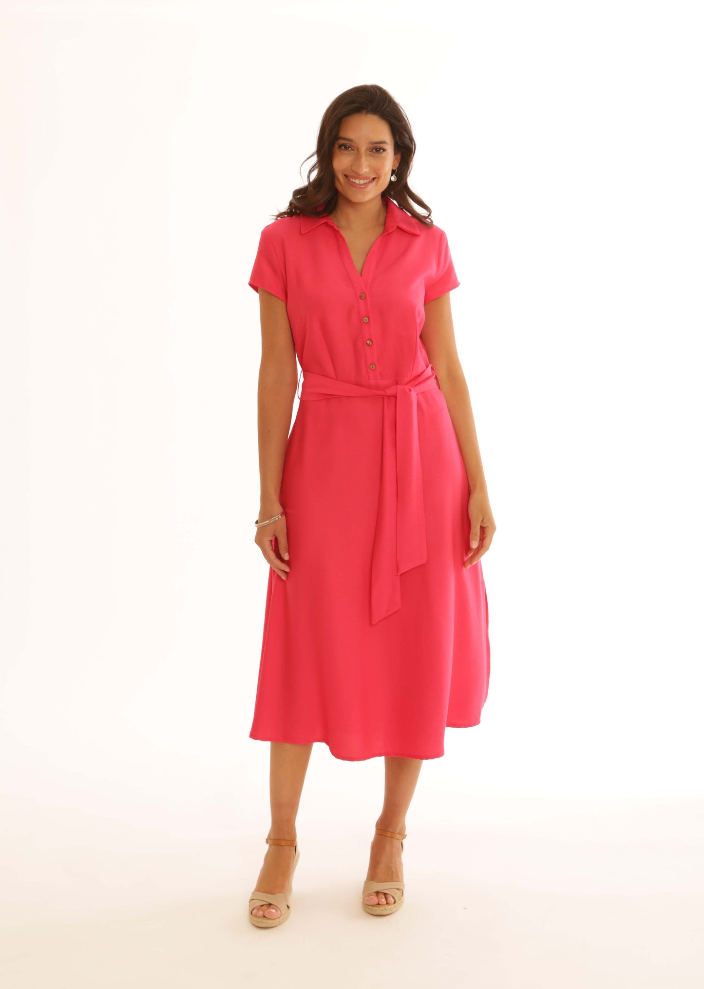 Flare dress raspberry