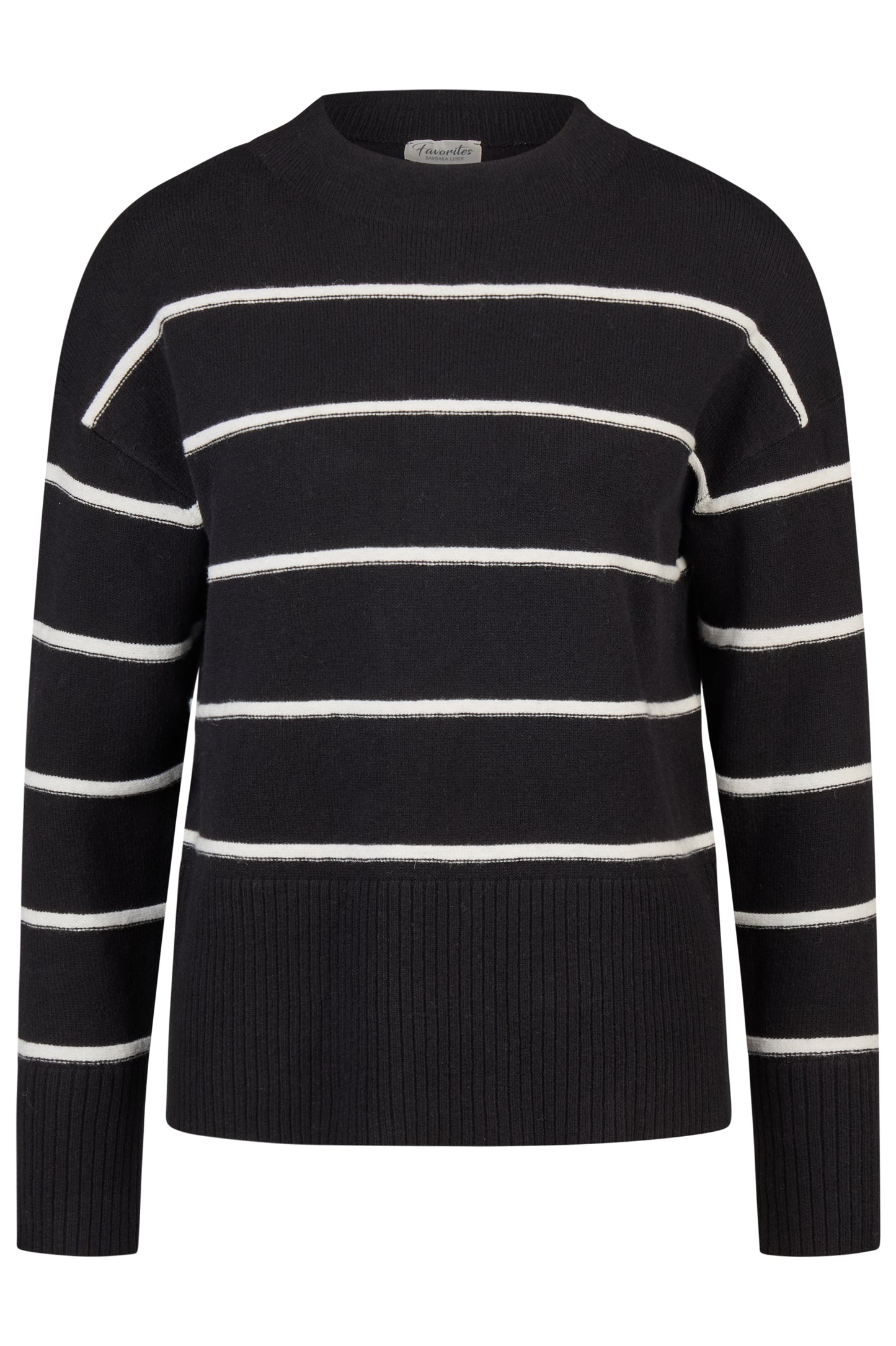 Black and Winter White Stripe Jumper