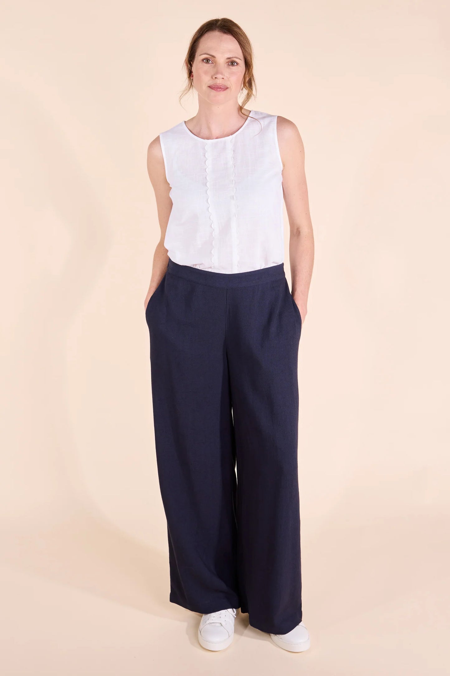 Linen Wide Leg Trouser
