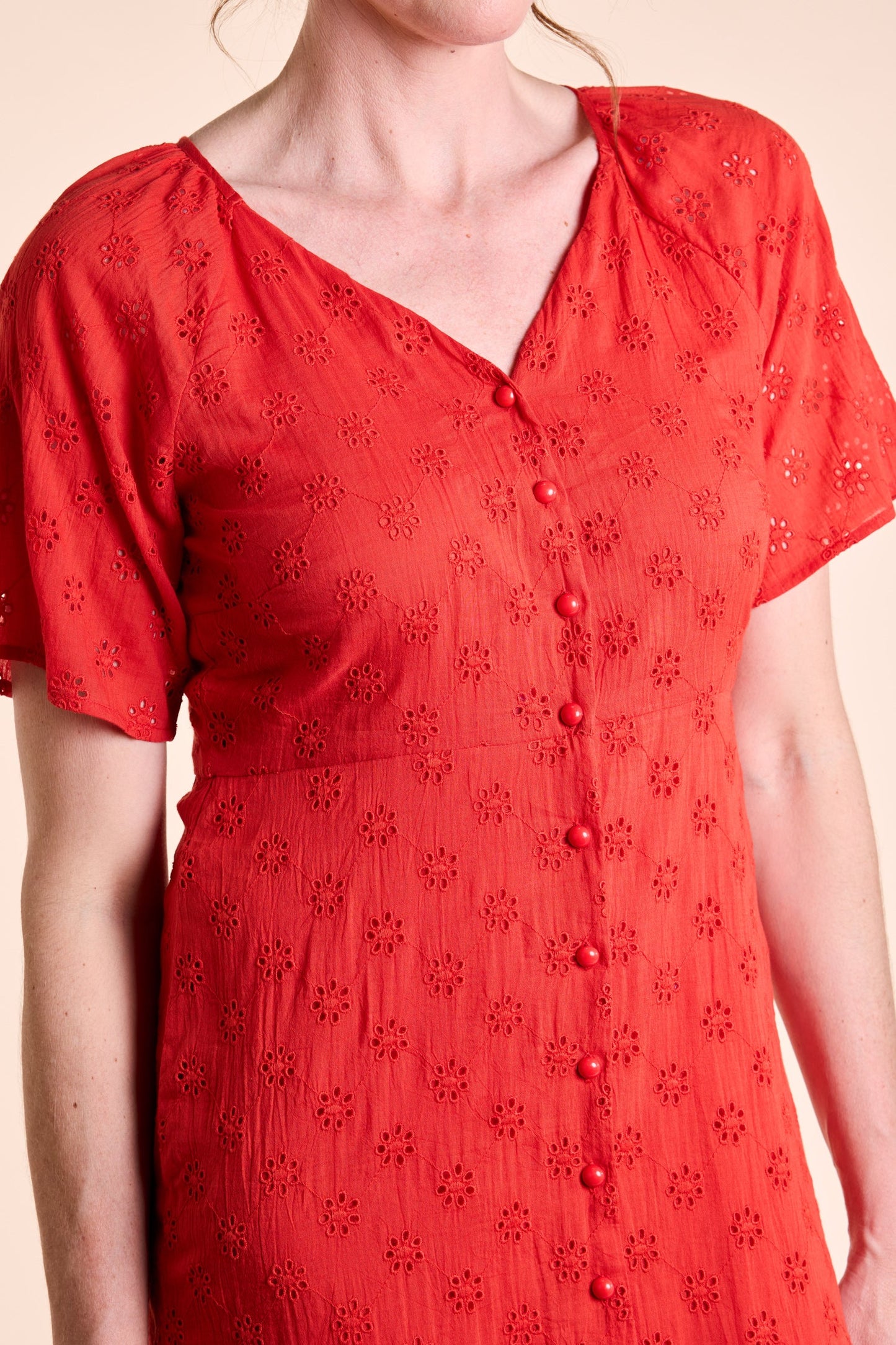 Broderie Midi Dress