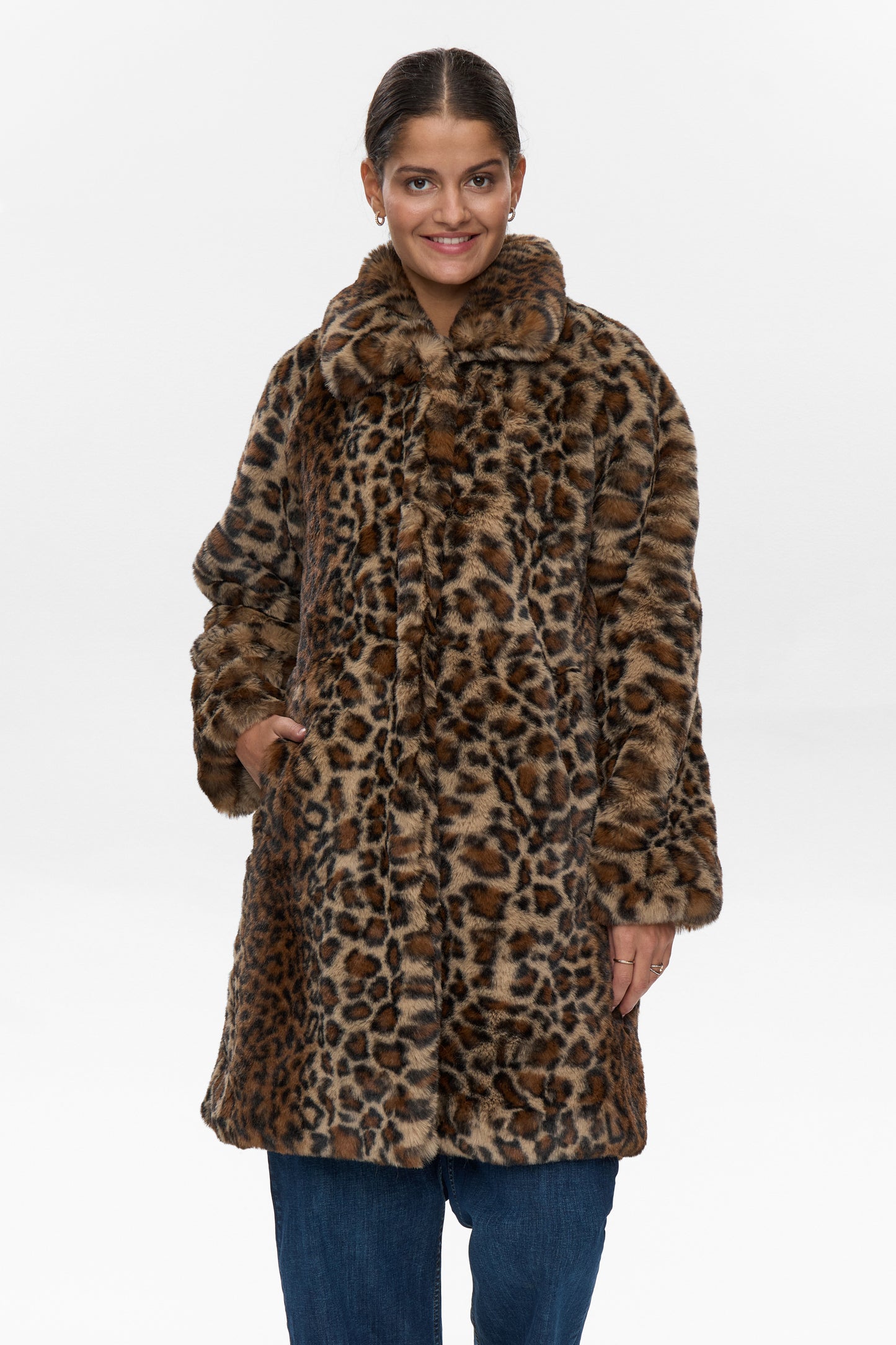 Nululla Coat - Leopard Faux Fur