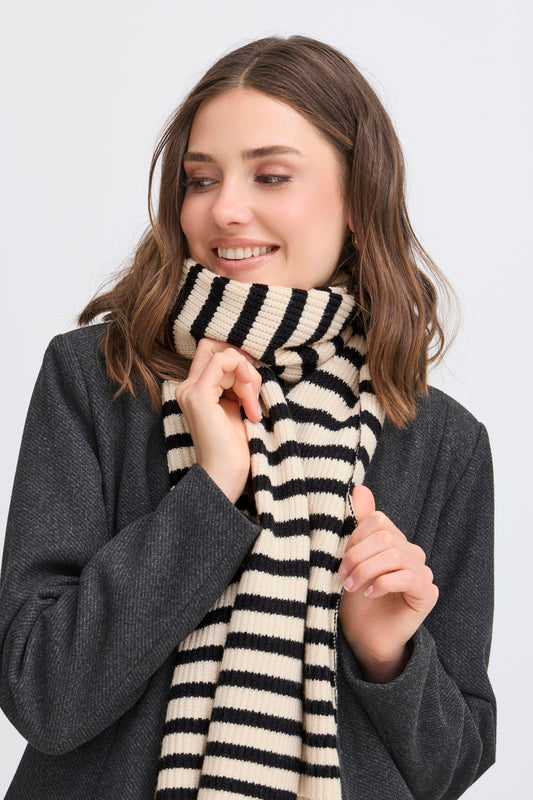 Black and Cream Scarf