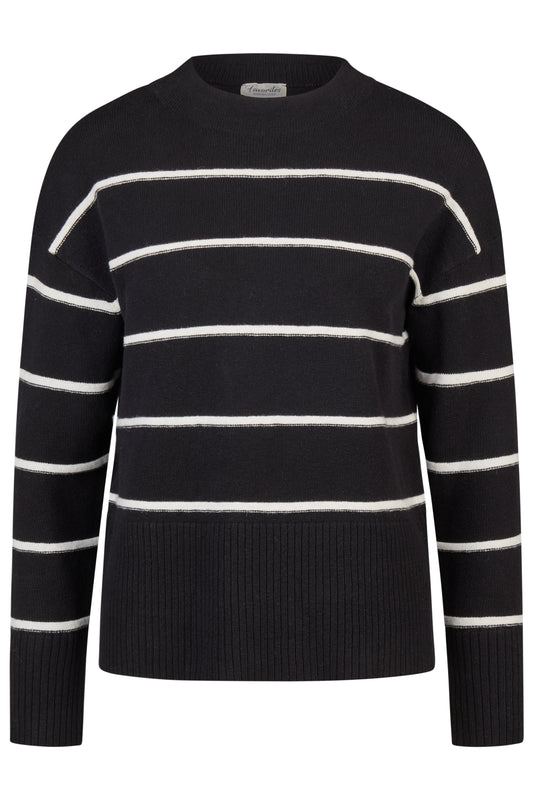 Black and Winter White Stripe Jumper