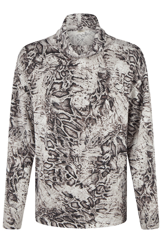 Black and Grey Leopard Print Jumper
