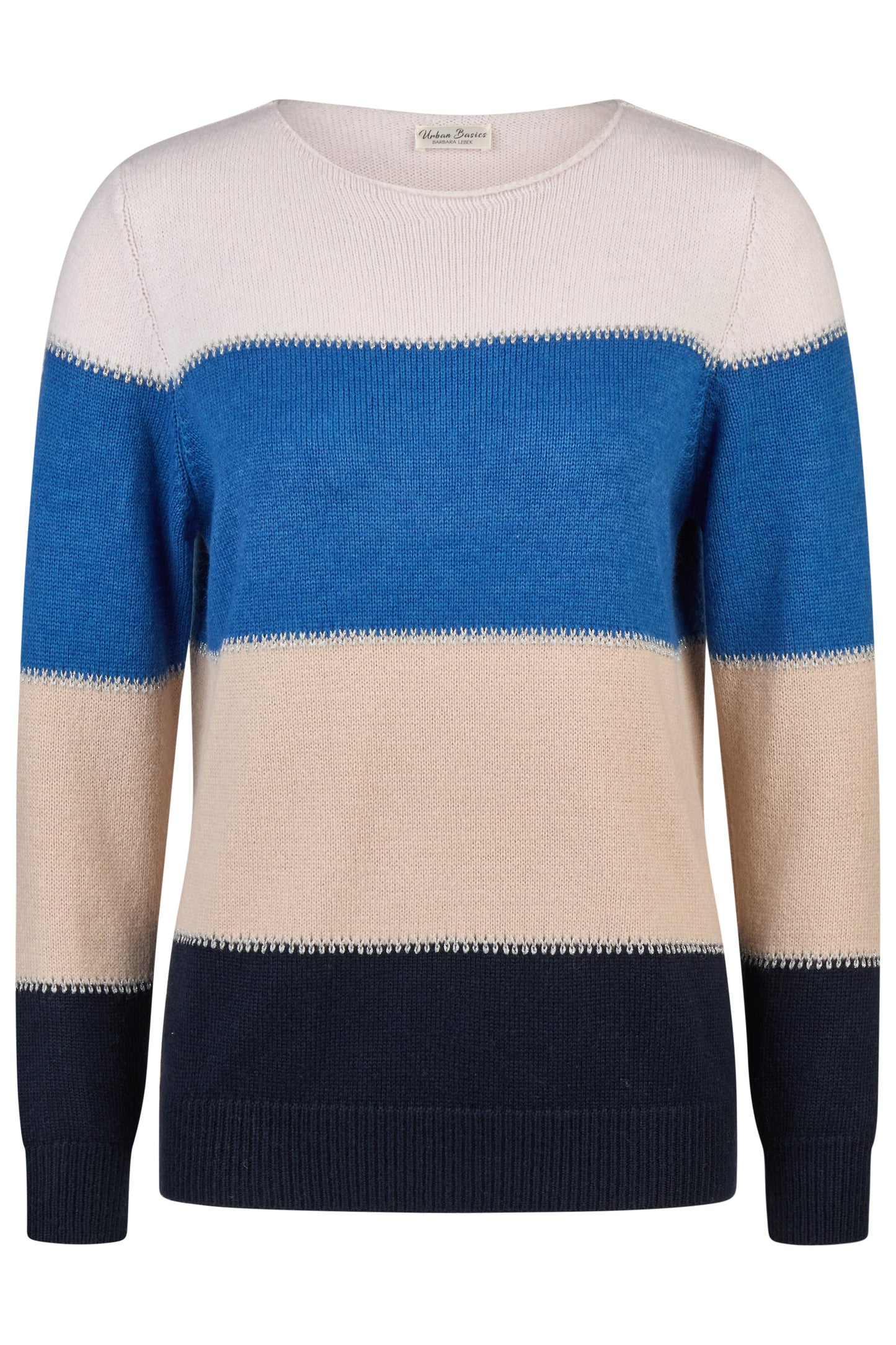 Lebek Stripy Navy Jumper