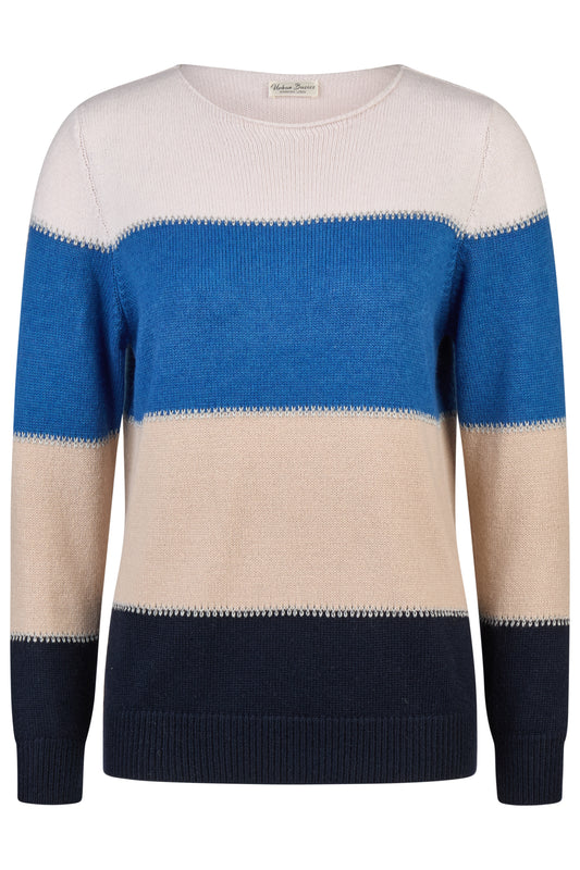 Lebek Stripy Navy Jumper