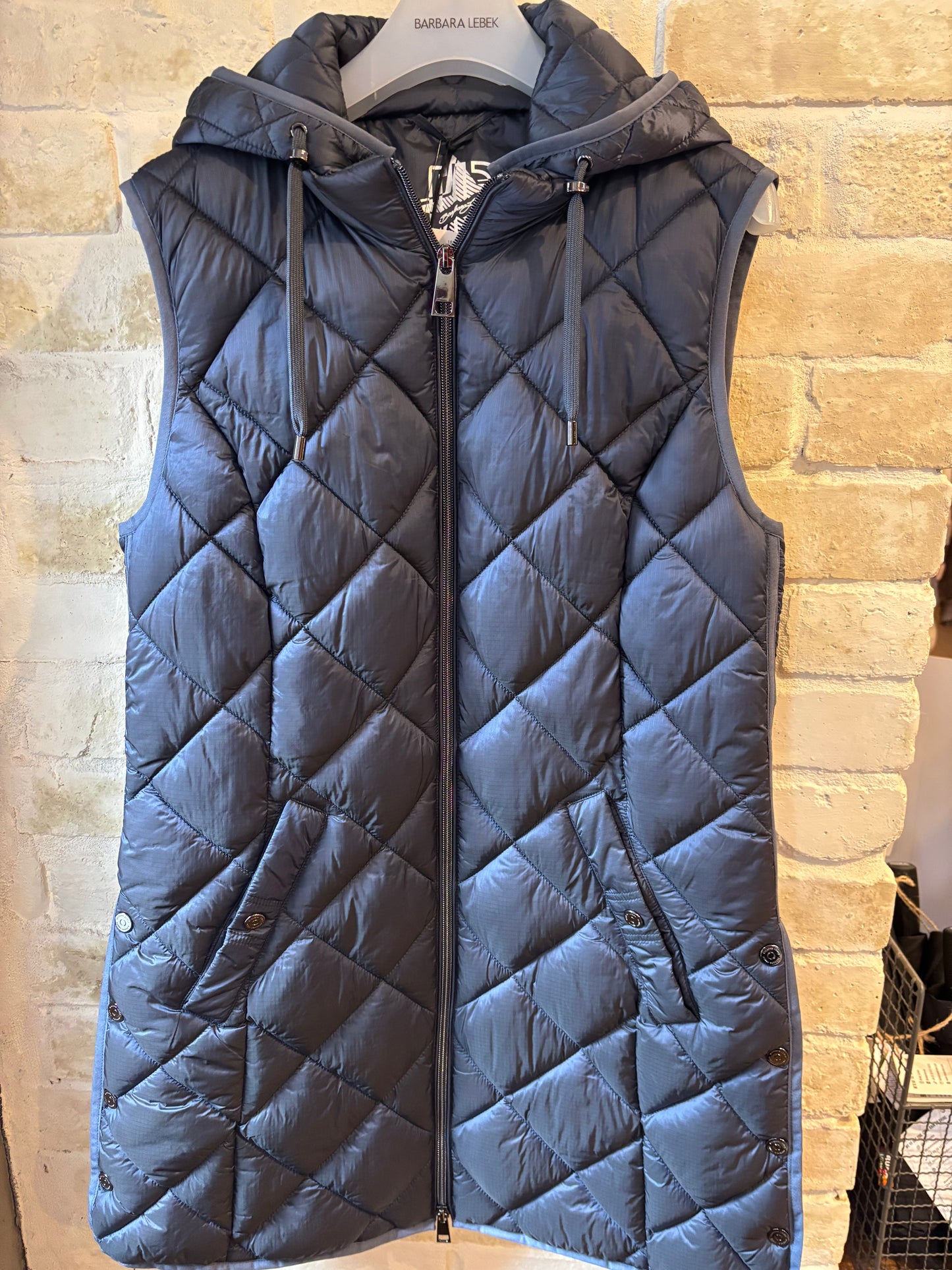 Lebek - Longline Gilet -  Colour -Denim