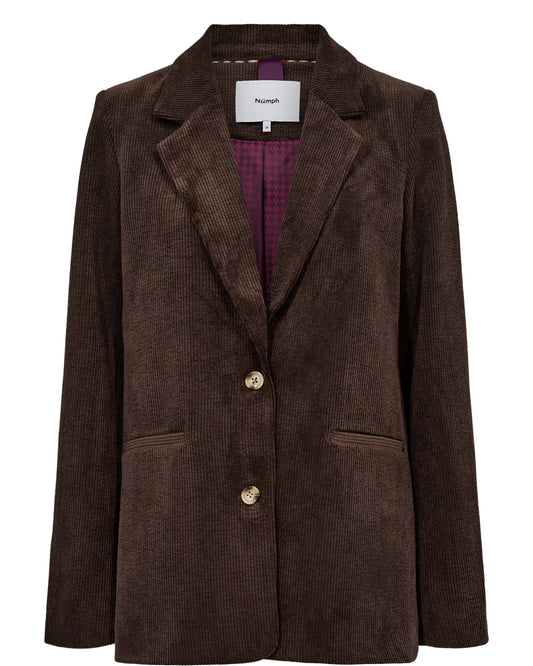Nuthea  Corduroy Blazer -Coffee