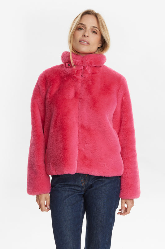 Nuwinda Jacket - Pink Faux Fur
